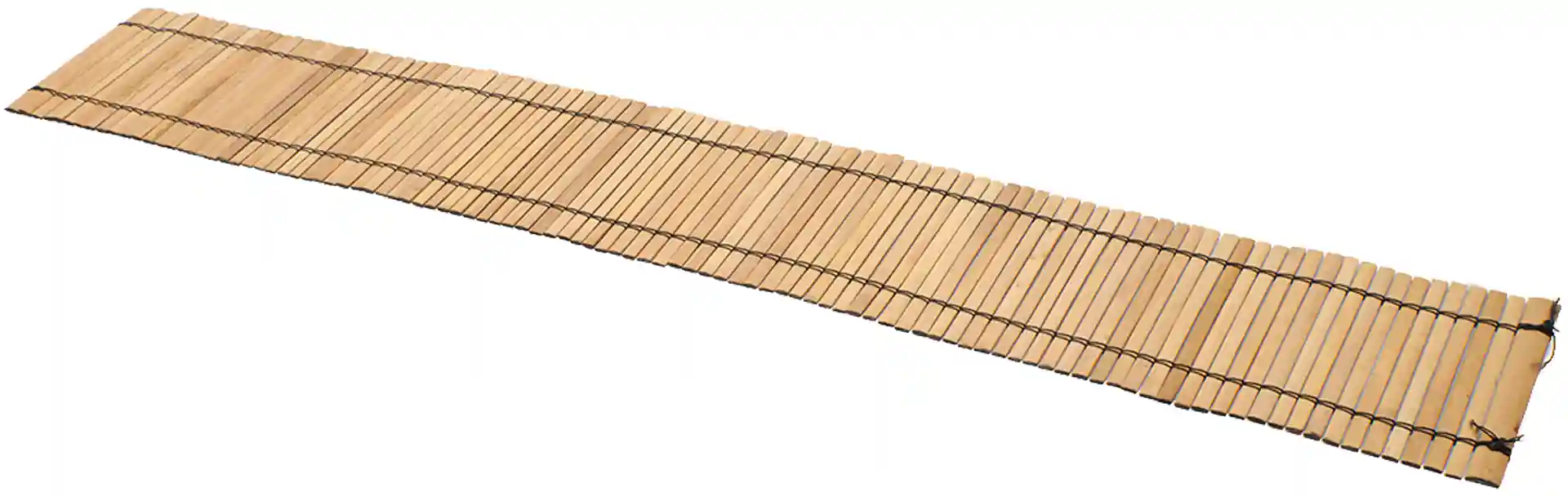 Flexible Beeteinfassung aus Bambusstäben für dekorative Gartenumrandung.